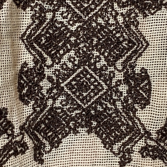 Gimmicks by BKE | Plaid Beaded Embroidered Mesh Long Sleeve Button Down Shirt S - Picture 15 of 17